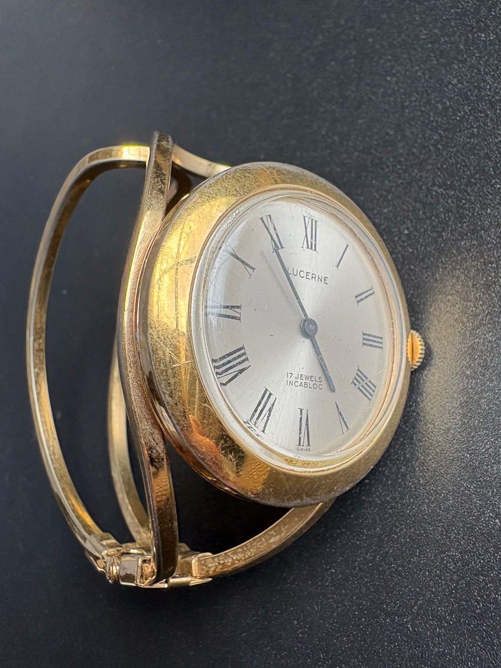 Lucerne Gold Tone Women's retro‎ style Bracelet Watch